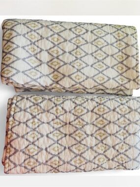 Levtex Home Printed Euro Sham in Gray/Beige/Olive-NWOT bundle